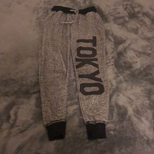 Black and grey joggers